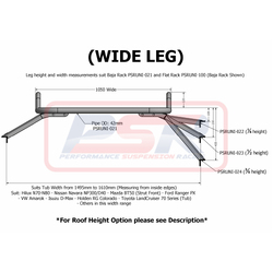 Performance Suspension Racing Baja Rack Universal Tub Rack with 1/4 Height Wide Leg Set of 4