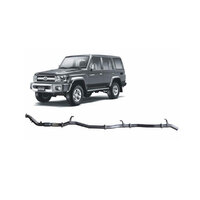 Redback Exhaust For Toyota Landcruiser 76 Series Wagon (Wide Front) 2007 - 2016 VDJ76R 4.5 Litre No Catalytic Converter - Pipe Only 