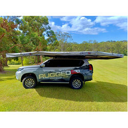 Rugged 4x4 Platinum 2.3m 270 Semi-auto Opening FREESTANDING Awning - Driver Side Moon Zip