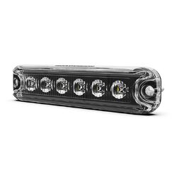 Roadvision LED Strobe Module White 10-30V 18W 18 Flash Pattern 6 LED Synchronizable SAE C1