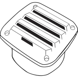 Louvre/ Blower Vent -Black Nylon 75mm Hose