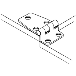Offset Hinge -Stamped Small 36mm 304 Stainless Steel