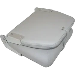 Bosun Folding Upholsted Seat Light Grey With Charcol Centre Piping