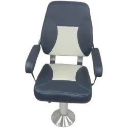 Mini-Mojo Deluxe Helm Seat - Dark Blue With White Contrast
