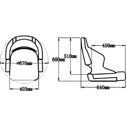 Helmsmen Seat Commodore - Light Grey/ Dark Blue