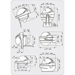 Plastimo Compass Offshore 75 Flush Mount - White