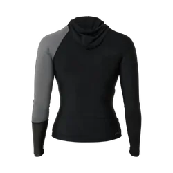 Jetpilot Cause Long Sleeve Ladies Hooded Rashie - Black Size 6
