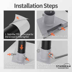 STARBEAM Starlink Gen 3 Standard Plastic Pole Adapter for 37-48mm Pole