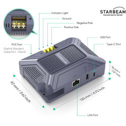 Starbeam Starlink Gen3 Standard DC to PoE Power Converter with USB