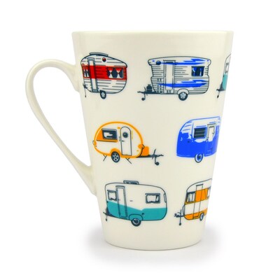 Van Go Collections China Mug  Seasonal Collection  Coloured Caravans