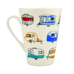 Van Go Collections China Mug Seasonal Collection Coloured Caravans