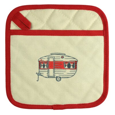 Van Go Collections Embroidered Pot Holders  Mini Caravan  Spring