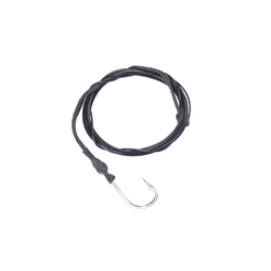 Hookem Shark Rig 6/0 Single Hook Rig Black Coated Stainless Wire 200Lb