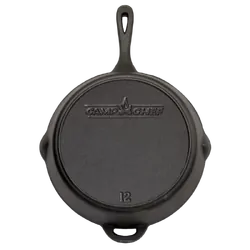 Camp Chef 12'' Seasoned Cast Iron Skillet
