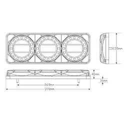 Combination Lamps SOMAXI2LR/450B (Left)