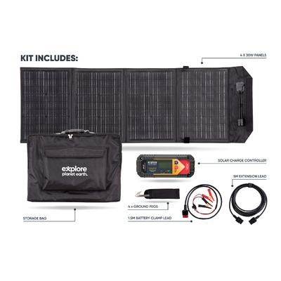 Explore Planet Earth Portable Solar Blanket Kit - 120W (With Controller)