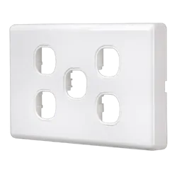 Projecta 5 Gang Blank Switch Plate - White