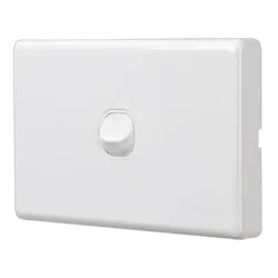 Projecta 1 Gang Switch Plate Including 10 Amp Mechanism - White