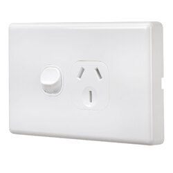 Projecta 10A Single Gpo Power Point - White