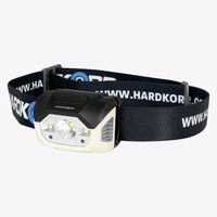 HARDKORR 440LM RECHARGEABLE LED HEAD TORCH WITH HANDS FREE MODE
