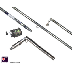 Hookem Teaser Dredge Extension Bar - Includes Reel Seat Only - Vertical Rod Holders - Boom Length 1.6M - 2 Piece