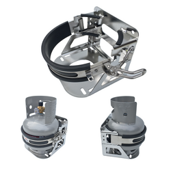 Top End Camp Gear Stainless Steel Gas Bottle Holder Rear, Base Or Roof Mount 4kg