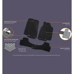 Floor Mats For Nissan Qashqai J11 Jun 2014 - Onwards Black 4Pce