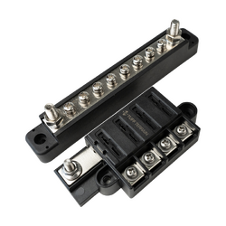 Tuff Terrain Fuse Block 4 Way Positive & 100A 10 terminal Negative Bussbar Bundle