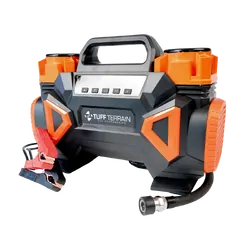 Tuff Terrain Set Point - Automatic Compressor 300lpm with Analogue Gauge and 2 Valve Multi Tyre Deflator/Inflator Kit