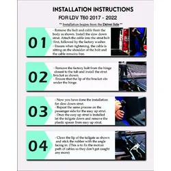 Tuff Terrain Tail Gate Assist Kit To Suit LDV T60 2017-2022