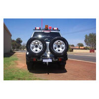 Twin Rear Spare Wheel Carrier to Suit Toyota Prado 120 GXL 2004-2009 no Sensors