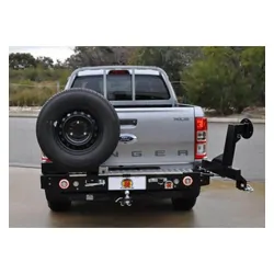 Twin Rear Spare Wheel Carrier to Suit Ford Ranger PX Dual Cab 4WD 10/2011-Onward