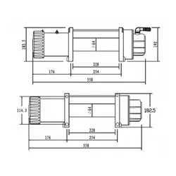 VRS 12500LB Synthetic Rope Winch