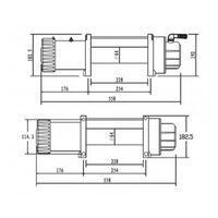 VRS 9500LB Synthetic Rope Winch
