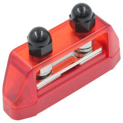 VES Dual Red Surface Mount Bus Bar M10 Stud - 150amp Rated @ 12v