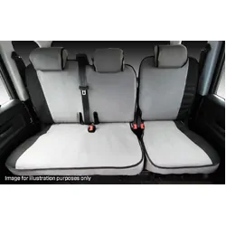 Msa Rear Dual Cab 60/40 Bench Single Back (3 Headrests) - Msa Premium Canvas Seat Covers To Suit Volkswagen Amarok - Trendline / Highline / Ultimate 4