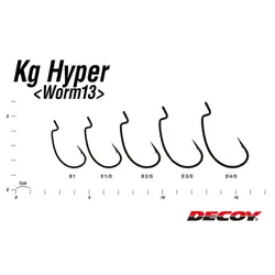 Decoy 402443 Worm Hook 18 #6/0 Pkt 4