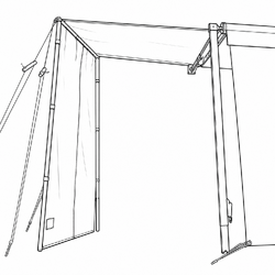 BBQ Porch Frame Kit (inc Poles, Ropes, Pegs)