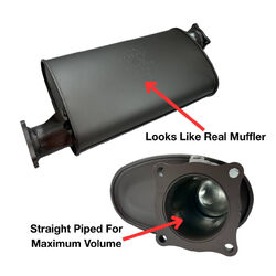 Redback Extreme Duty Straight Piped Muffler (Offset/Offset, 5” Round)