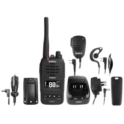 Uniden XTRAK 50 - 5 Watt Waterproof IP67 Smart UHF Handheld Radio with Large OLED Display, Instant Replay