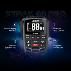 Uniden XTRAK 80 Pro Smart UHF Radio with OLED Display and Location Sharing