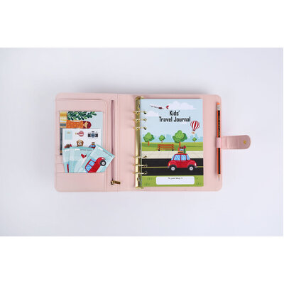 ZipBoom Kids Travel Journal Starter Pack - Blush Pink