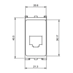 Lightforce UHF Face Plate RJ45 suits Nissan Magenta