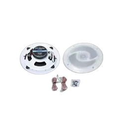 RV Media 2-Way Speakers - Pair 6" 33 LED White 180W