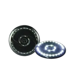 RV Media Waterproof 30 LED 6" 200W Speakers w/ Spacers Black