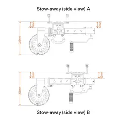Ark XO Series Jockey Wheel 750kg Rated ORJ750d