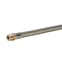 Camec Gas Hose Stainless Steel 6 mm S/S Pigtail LCC27 Class F 1/4 NPT M 450mm