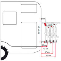 Fiamma Carry Bike Pro For Rear Window Mount Silver