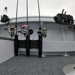 Rod Holder Triple With Caddy Black