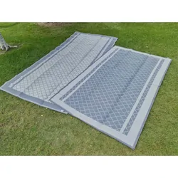 Affordable Camping Mats Annex Mat Full Crisscross Light Grey/Dark Grey 6.0 x 2.4m